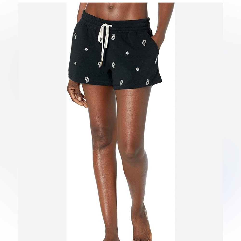 PJ Salvage Pajama Sleep Shorts‎ black embroidered  Women’s XL
